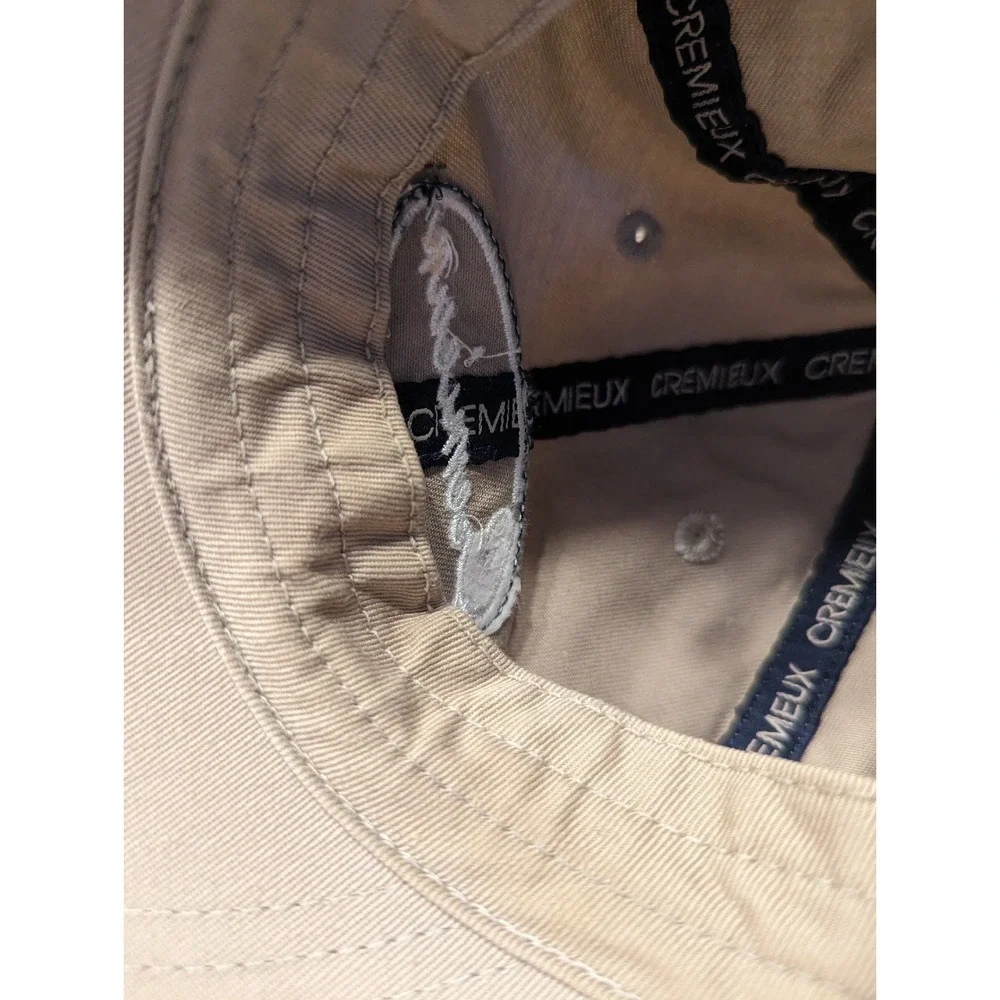 CREMIEUX Khaki Tan Embroidered Green Felt Patch LOGO adjustable Baseball Cap Hat